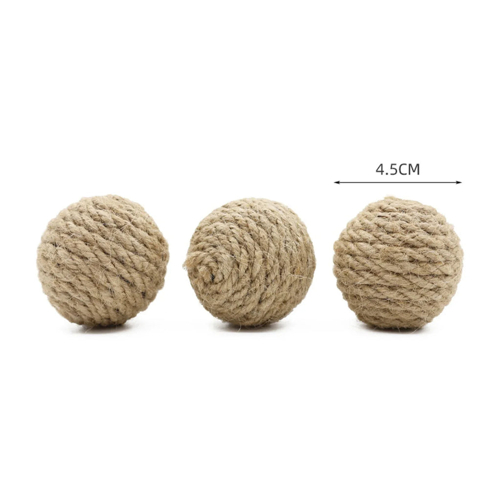 Pelota interactiva de sisal para gatos, foto 4 de 5