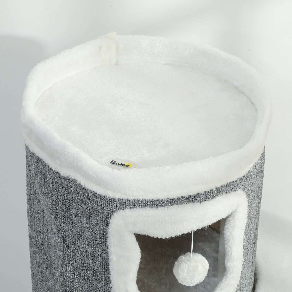 Torre rascadora para gatos de 4 niveles, gris