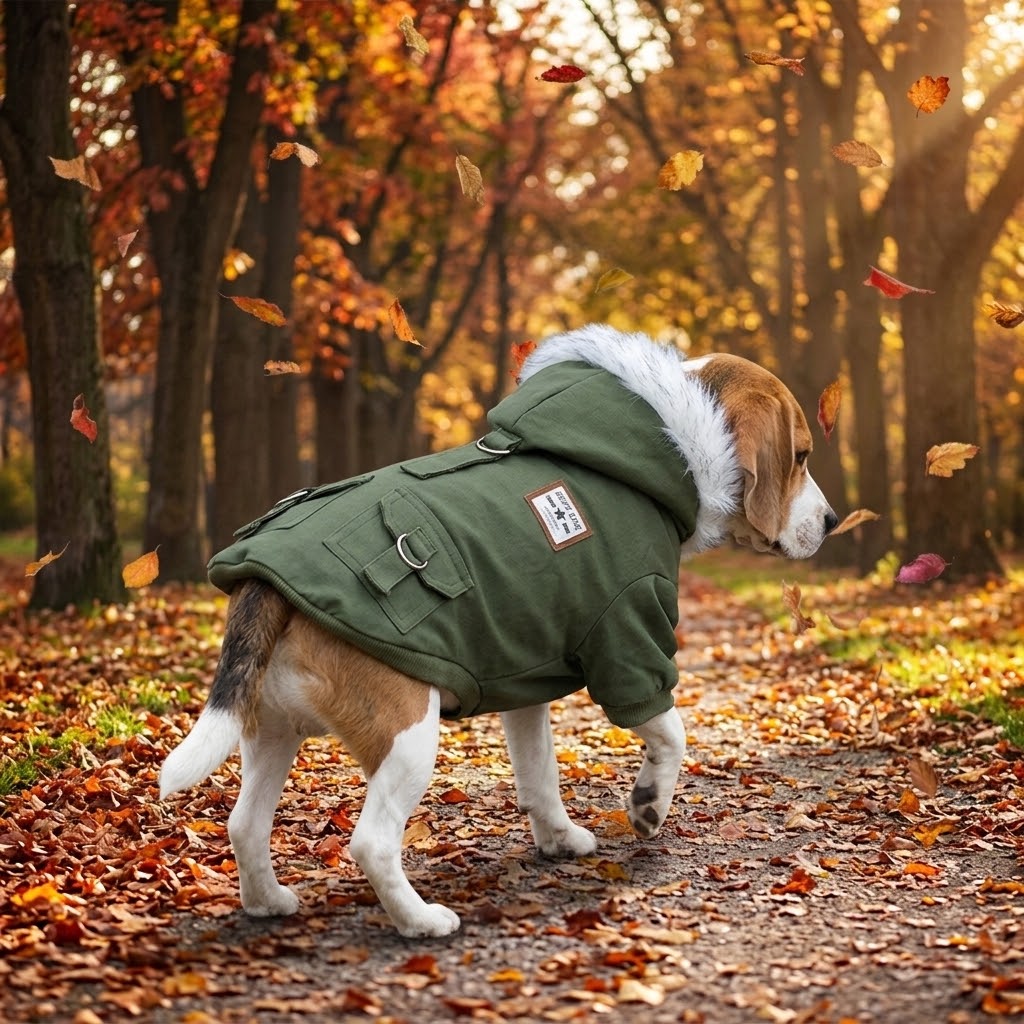 Pack paseo de invierno: abrigo acolchado con capucha + calcetines antideslizantes