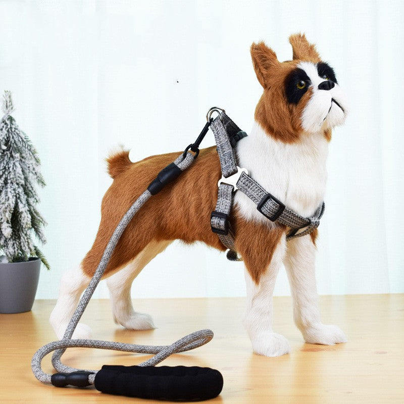Arnés y correa de cuerda de nylon para perros