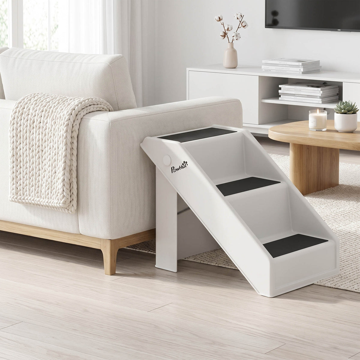 Escalera plegable de 3 peldaños para perros y gatos