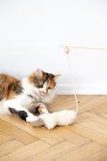 Juguete para gatos de lana con forma de pez