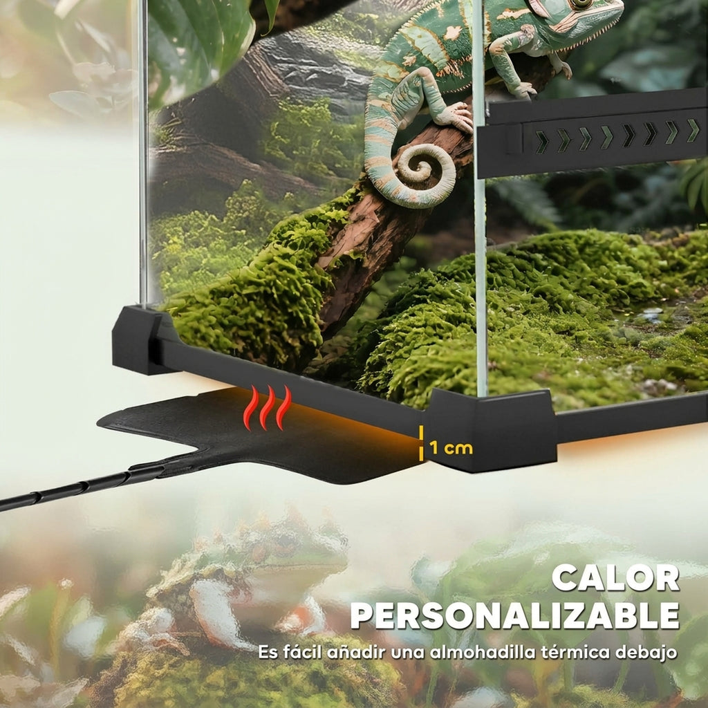Terrario de cristal de 48 L