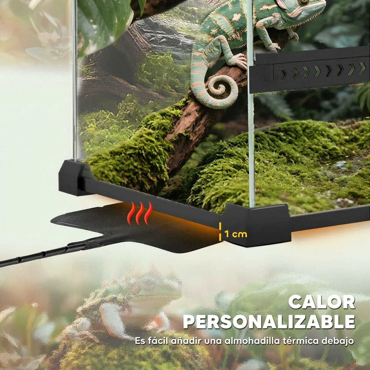 Terrario de cristal de 48 L