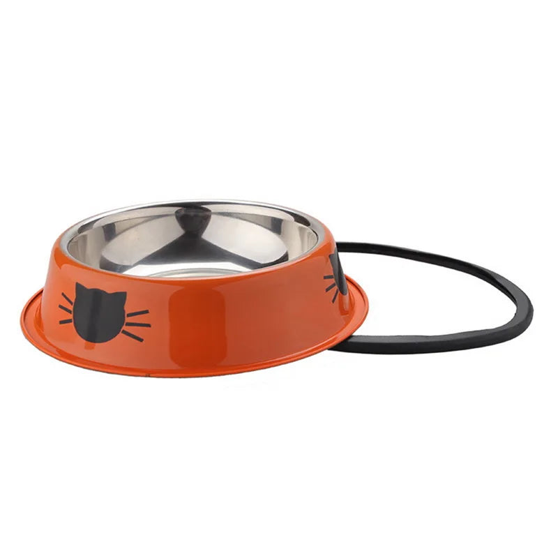 Cuenco de acero inoxidable antideslizante para mascotas