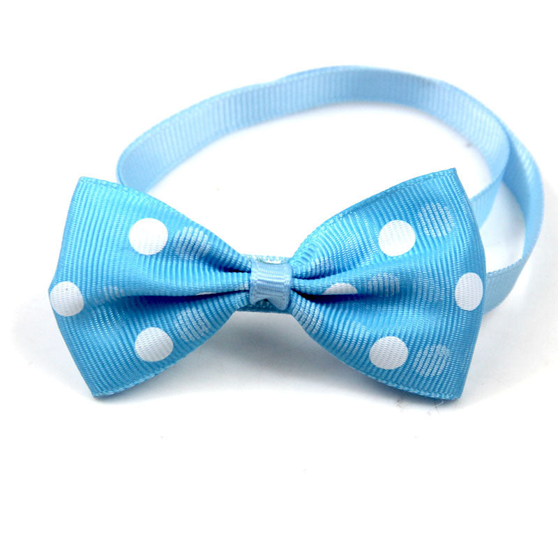 Lazo decorativo de lunares para collar de mascota