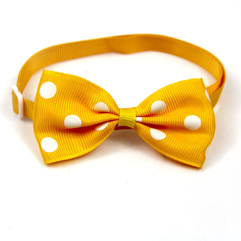 Lazo decorativo de lunares para collar de mascota