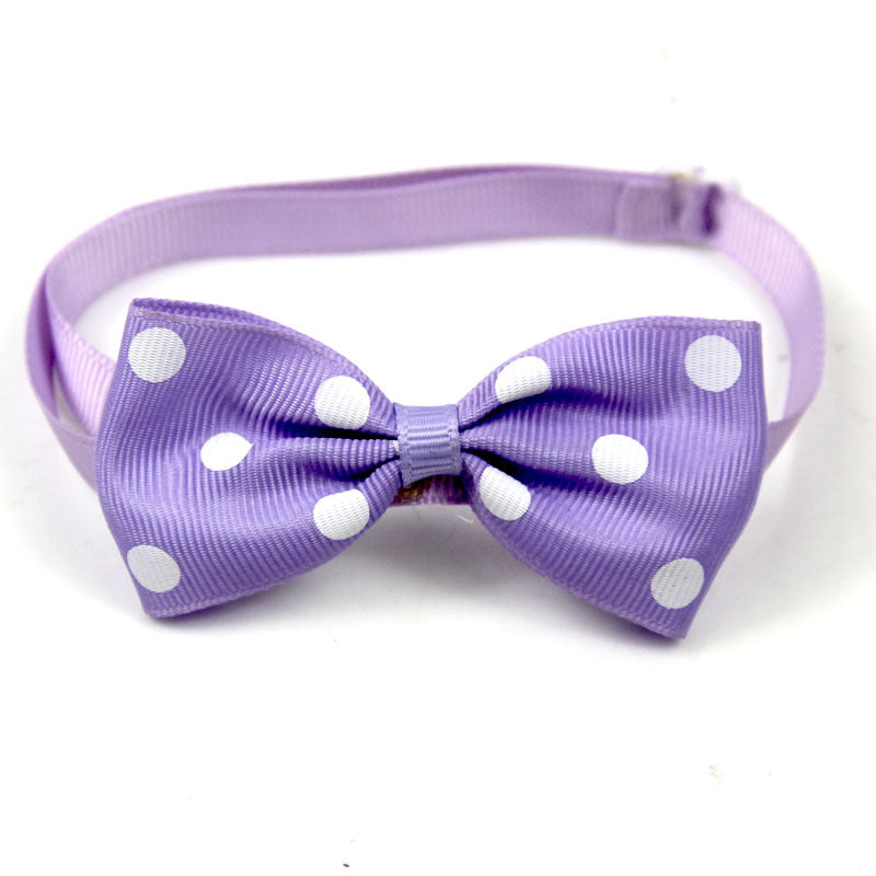 Lazo decorativo de lunares para collar de mascota