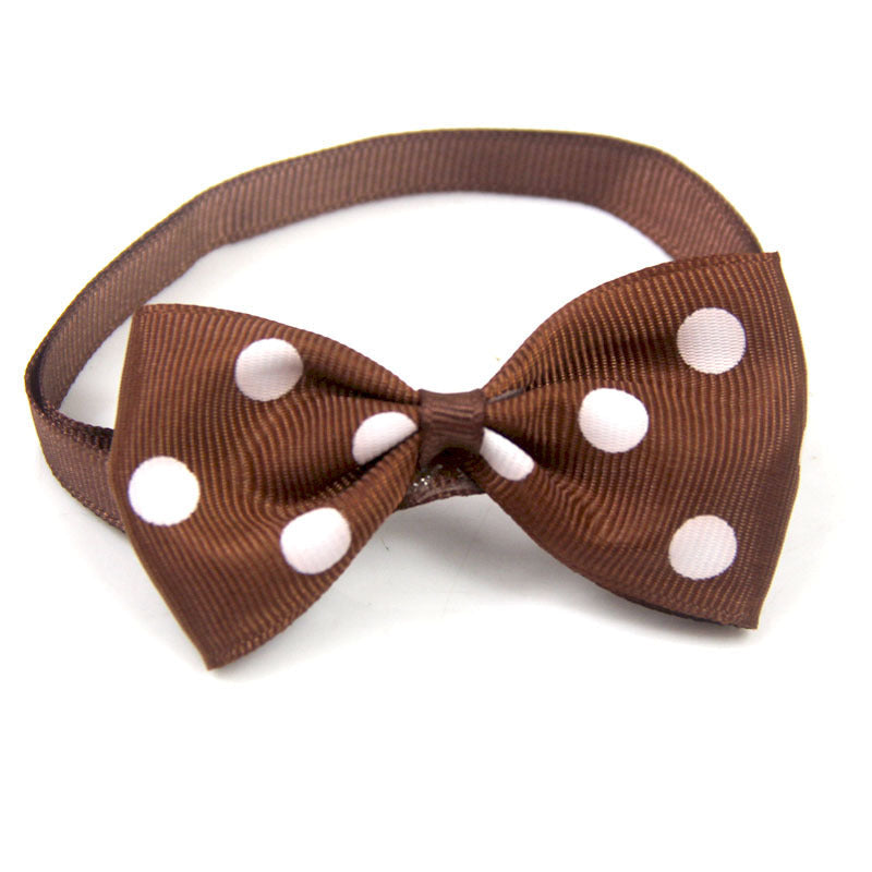 Lazo decorativo de lunares para collar de mascota