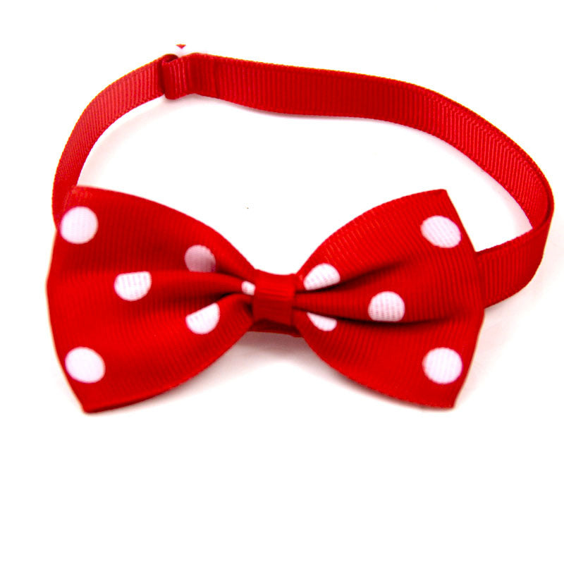 Lazo decorativo de lunares para collar de mascota