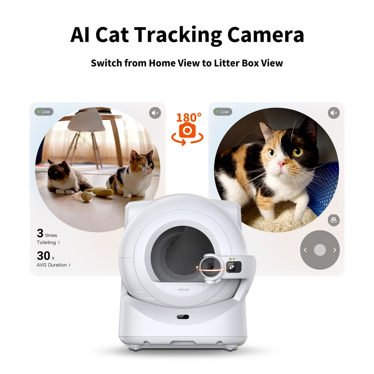 PETKIT Purobot Ultra · Arenero automático con cámara IA y sellado de bolsa, foto 5 de 5