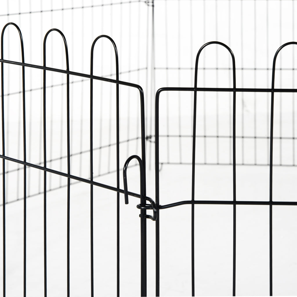 Parque modular de metal para perros y mascotas, 8 paneles