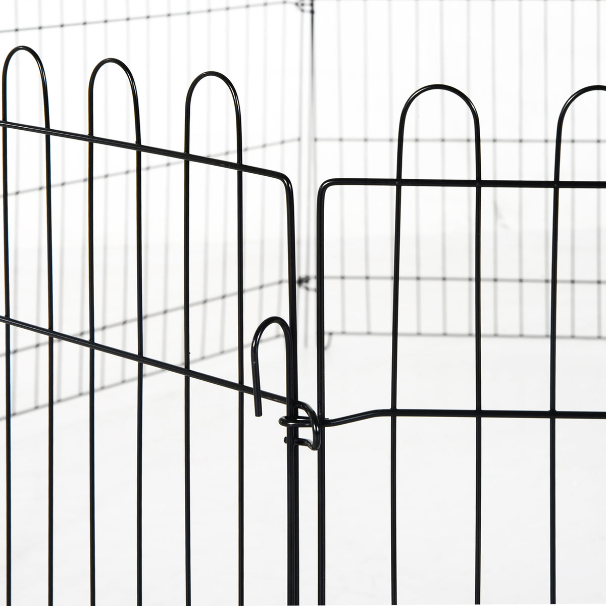 Parque modular de metal para perros y mascotas, 8 paneles