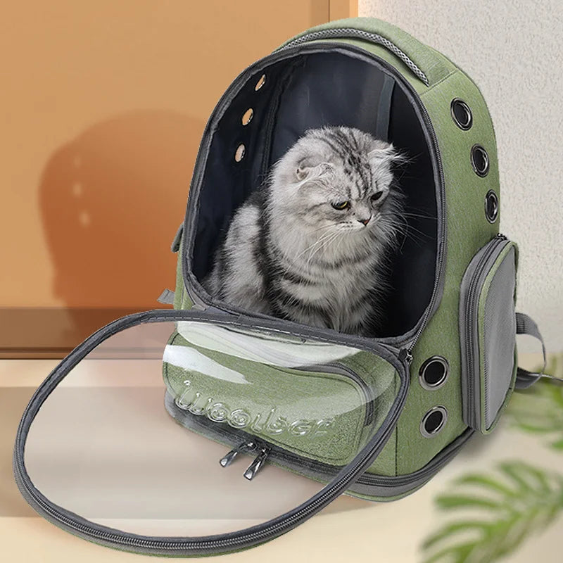 Mochila transportín transpirable para gatos y perros pequeños