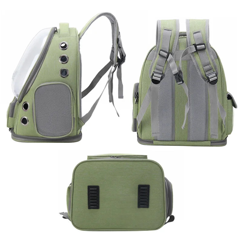 Mochila transportín transpirable para gatos y perros pequeños