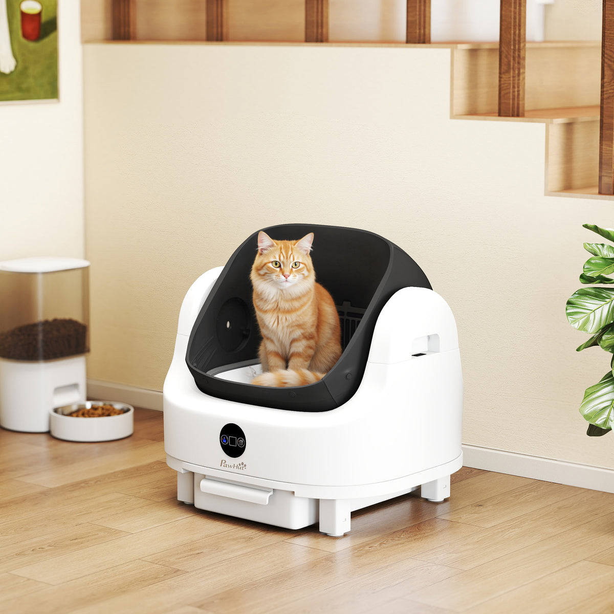 Arenero autolimpiable automático para gatos con sensores