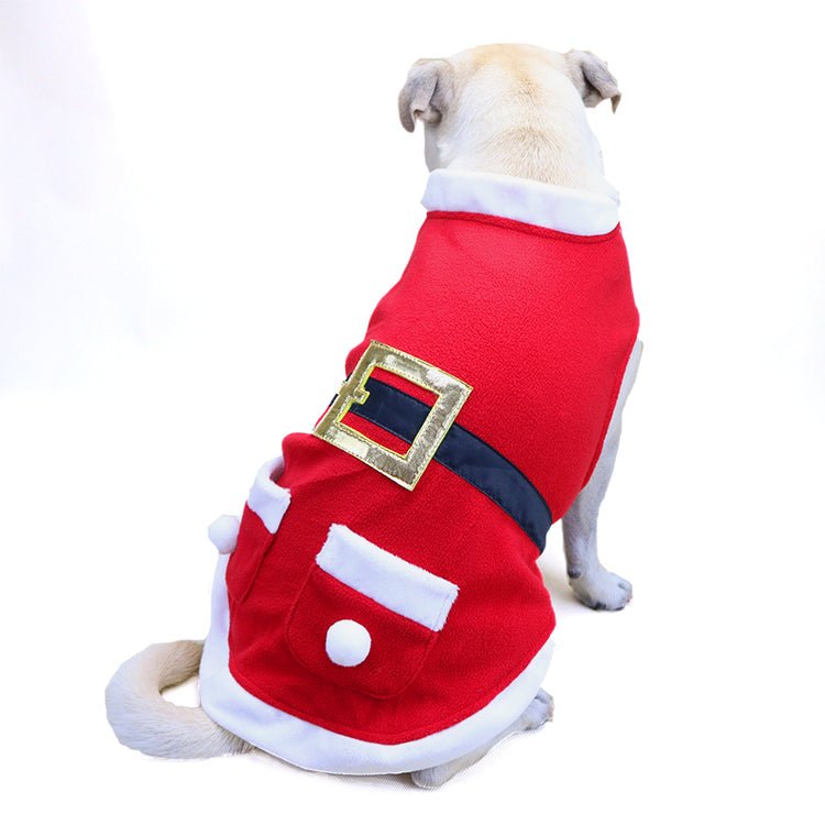 Abrigo navideño de terciopelo brillante para mascotas