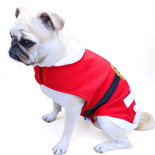 Abrigo navideño de terciopelo brillante para mascotas