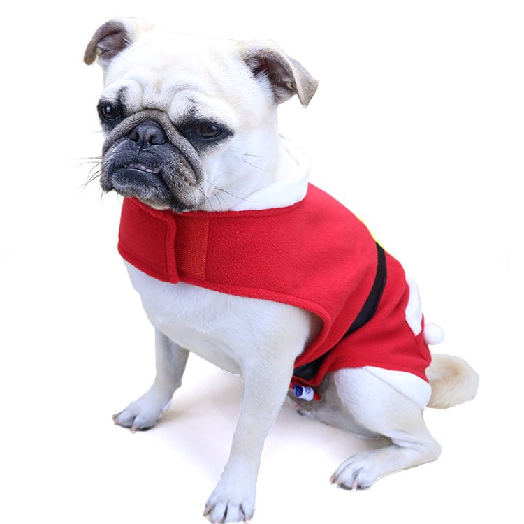 Abrigo navideño de terciopelo brillante para mascotas