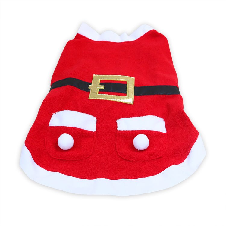 Abrigo navideño de terciopelo brillante para mascotas