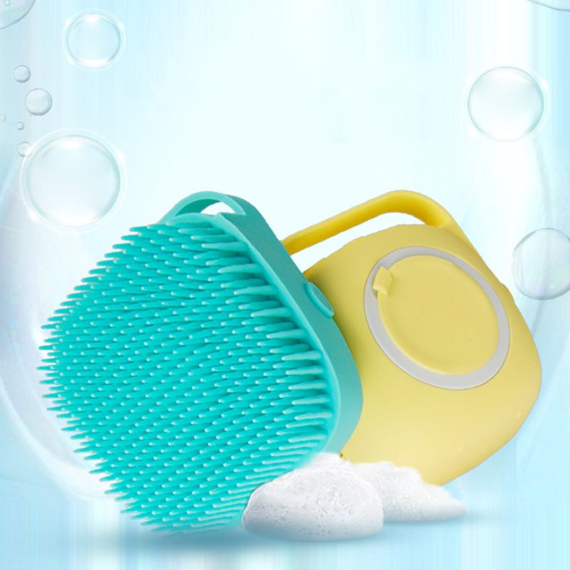 Cepillo de baño de silicona con dispensador de champú