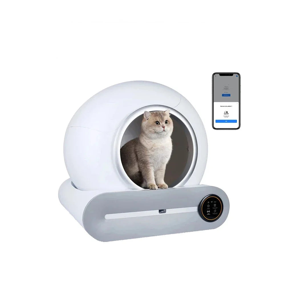 Arenero automático inteligente Tonepie para gatos – Control por app, sin alfombrilla