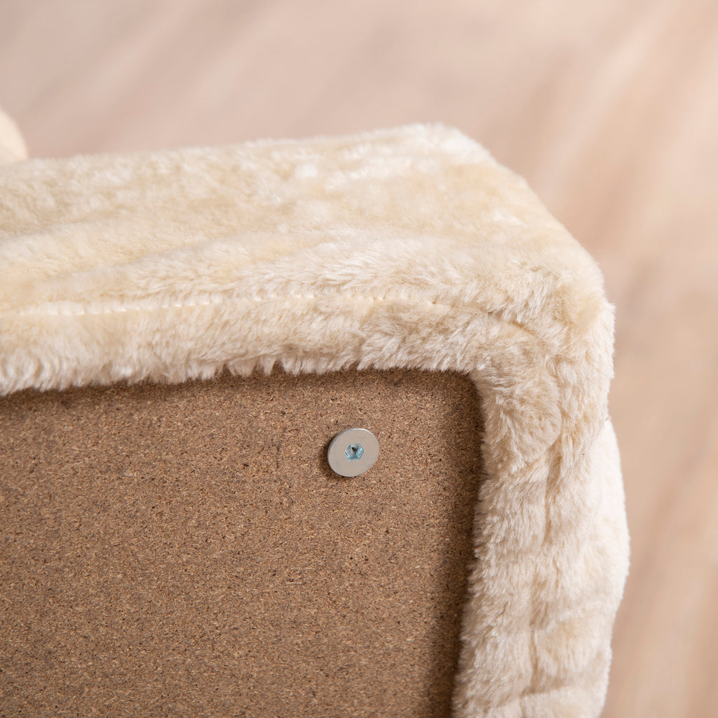 Escalera de 4 peldaños para perros y gatos beige
