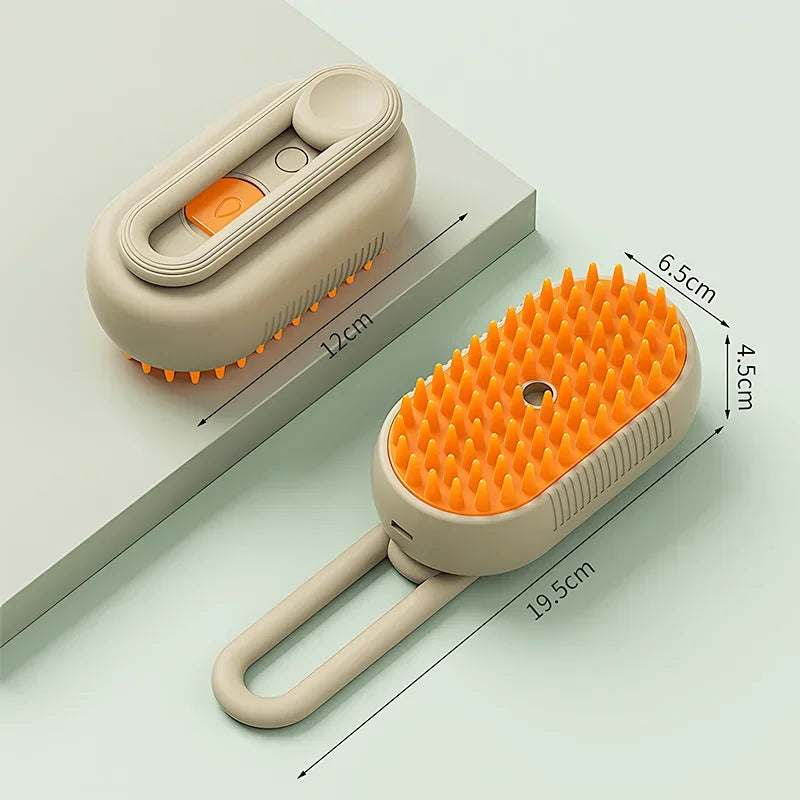 Cepillo eléctrico de vapor 3 en 1 para perros y gatos