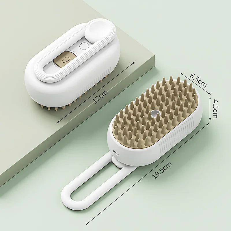Cepillo eléctrico de vapor 3 en 1 para perros y gatos