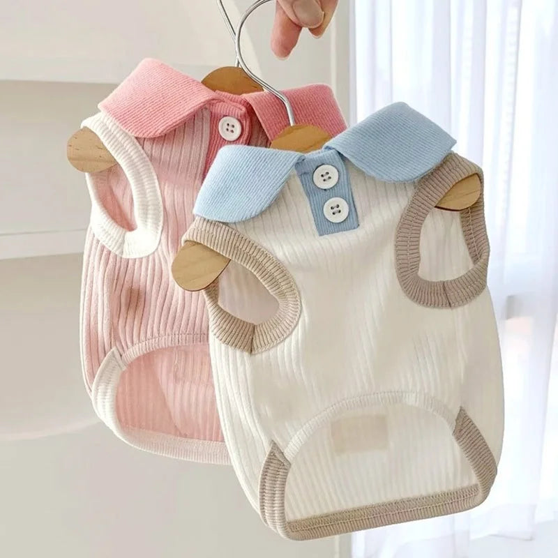 Polo liso de verano para perros pequeños