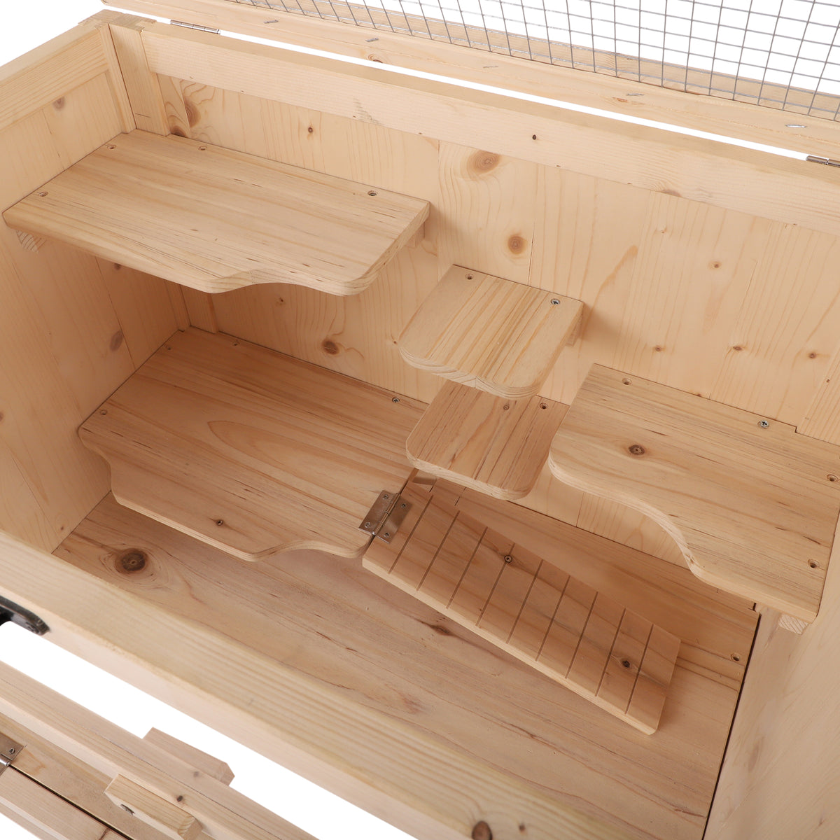 Jaula de madera de pino de 5 pisos para hámsters y roedores, 60 x 40 x 120 cm, foto 6 de 9