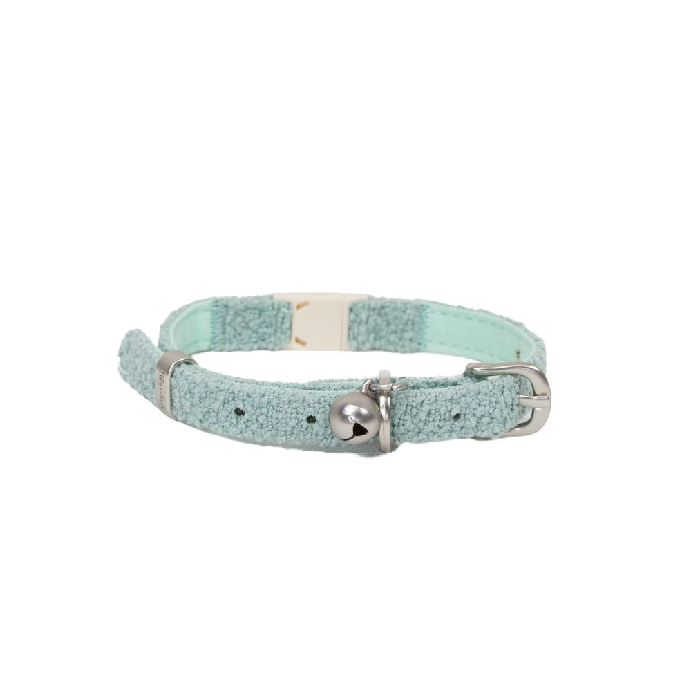 Collar de bouclé Lilly + Dash para gatos – Verde salvia