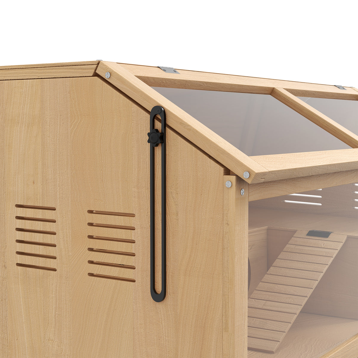 Jaula de madera para hámster con cabaña y escaleras, 85 x 45 x 44 cm