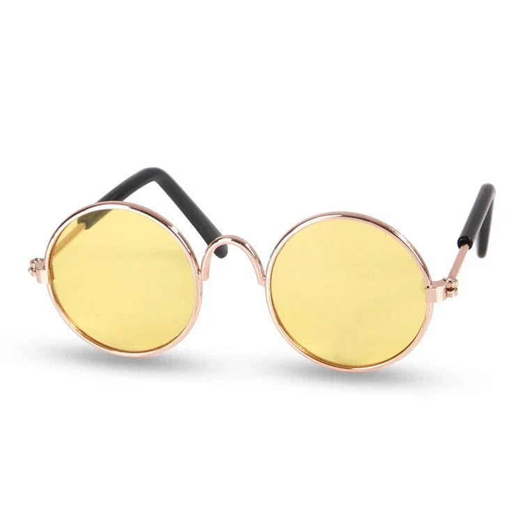 Gafas de sol redondas vintage para perros pequeños y gatos