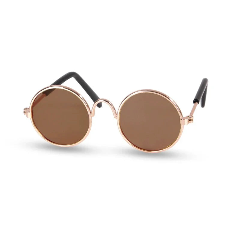 Gafas de sol redondas vintage para perros pequeños y gatos