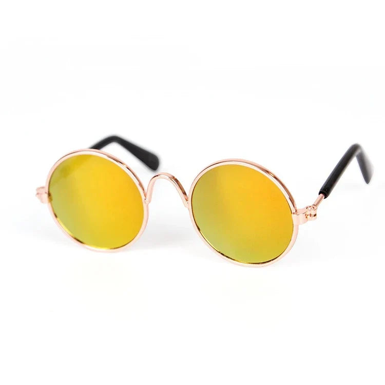 Gafas de sol redondas vintage para perros pequeños y gatos