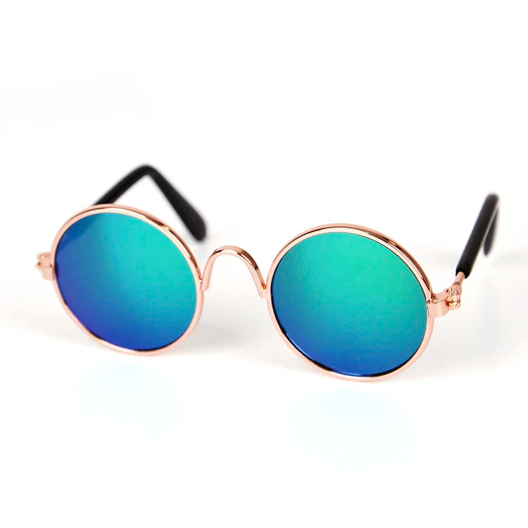 Gafas de sol redondas vintage para perros pequeños y gatos