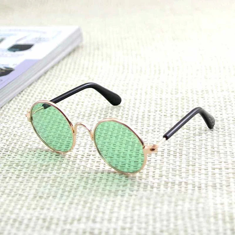 Gafas de sol redondas vintage para perros pequeños y gatos