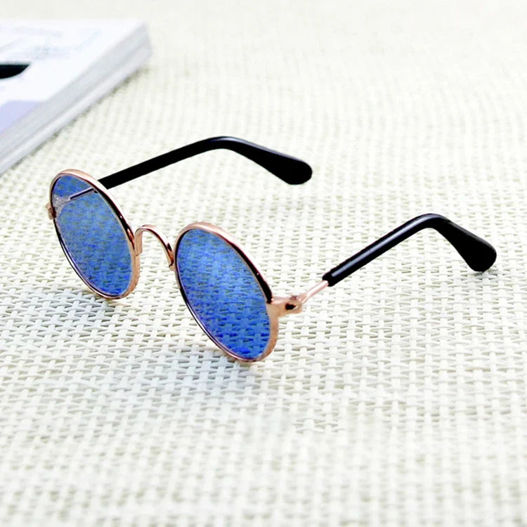 Gafas de sol redondas vintage para perros pequeños y gatos