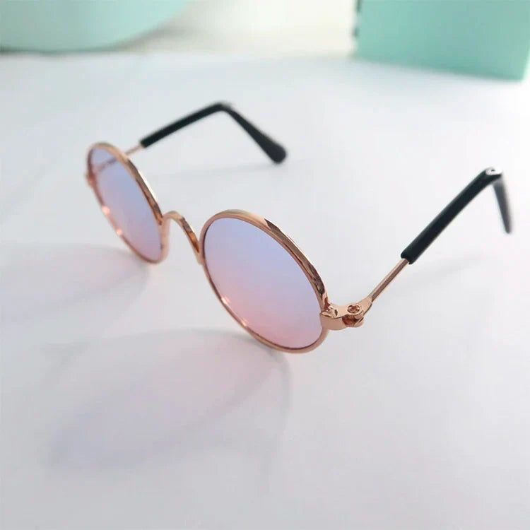 Gafas de sol redondas vintage para perros pequeños y gatos