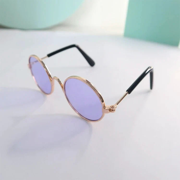 Gafas de sol redondas vintage para perros pequeños y gatos