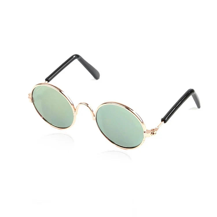 Gafas de sol redondas vintage para perros pequeños y gatos