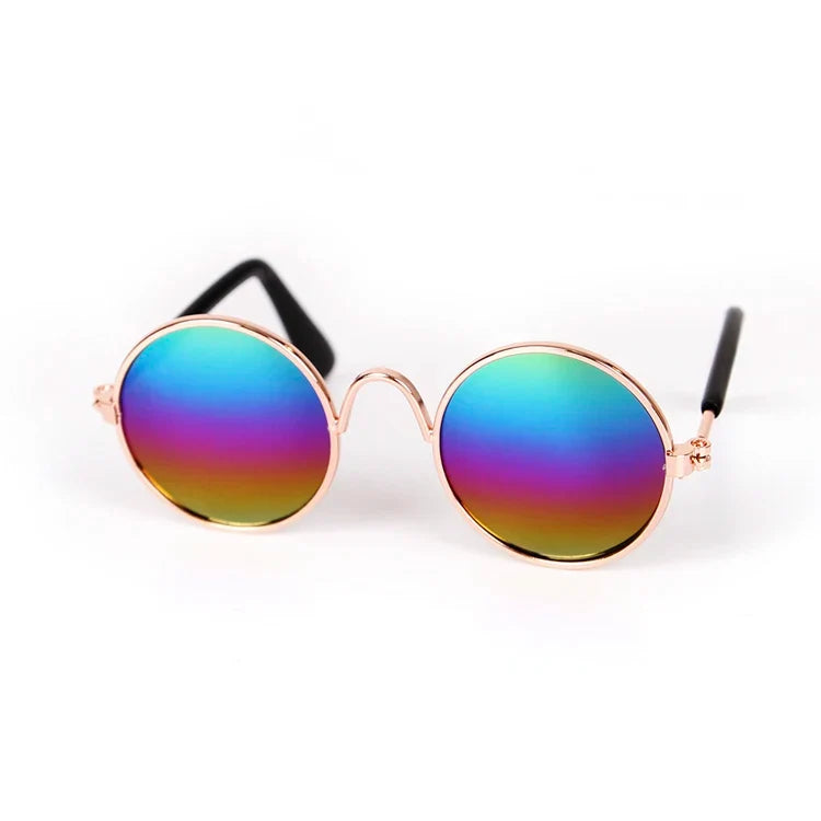 Gafas de sol redondas vintage para perros pequeños y gatos