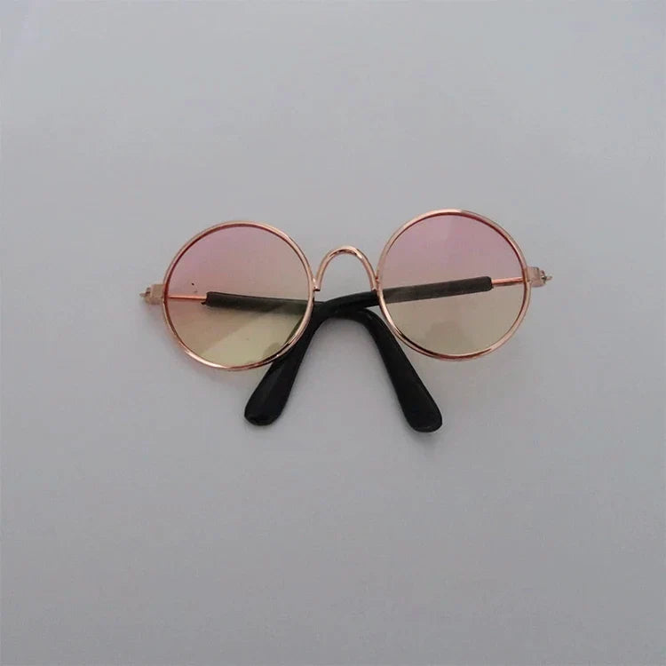 Gafas de sol redondas vintage para perros pequeños y gatos