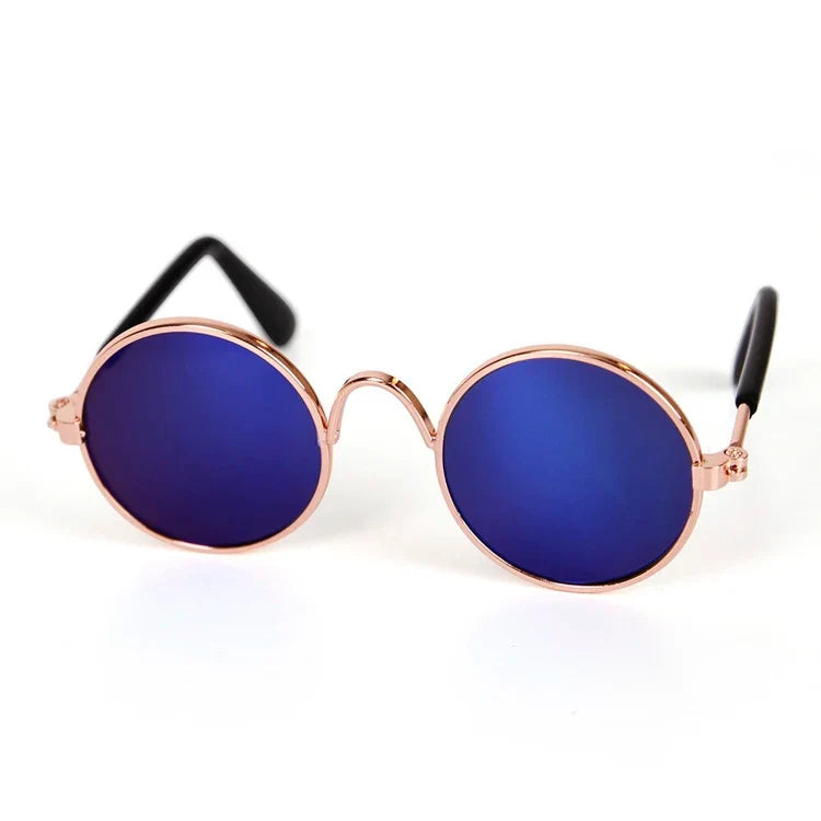Gafas de sol redondas vintage para perros pequeños y gatos
