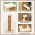Rascador para gatos con poste de sisal y bola beige