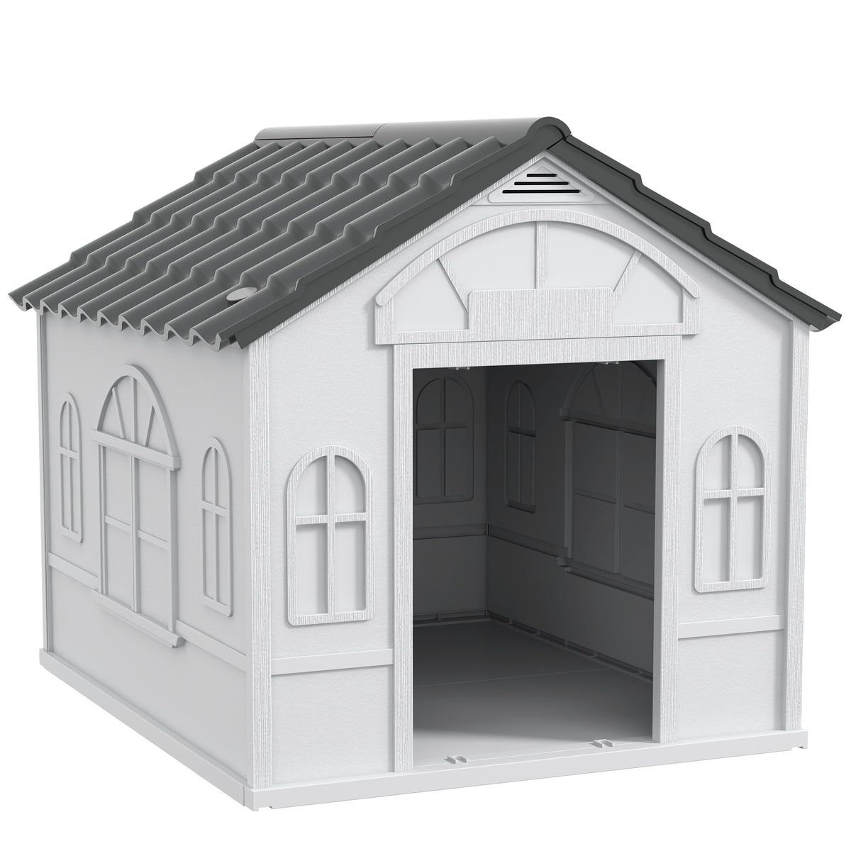 Caseta de plástico para perros grandes hasta 30 kg, 84x98x82 cm