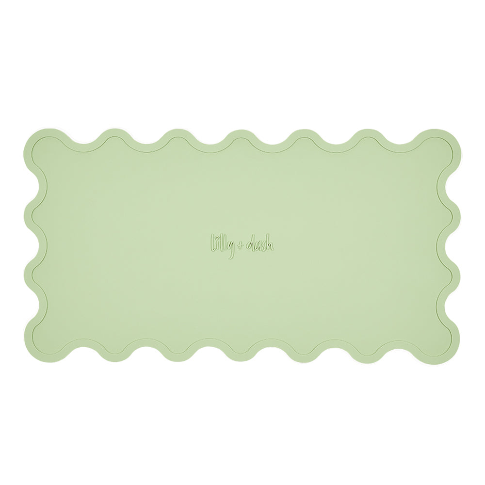Mantel individual Wave de silicona para mascotas – Menta