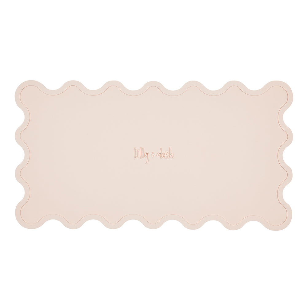 Mantel individual Wave de silicona para mascotas – Cuarzo rosa