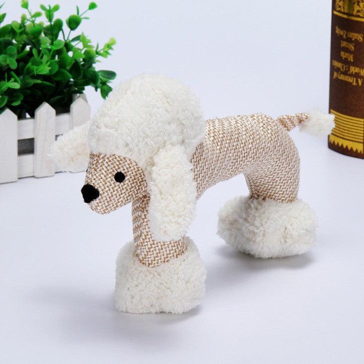 Peluches con silbato para perros: elefante, mono y caniche